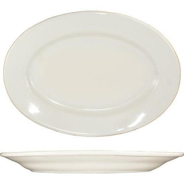 International Tableware 13 1/2 in x 9 1/2 Platter With Rolled Edging, PK12 RO-48